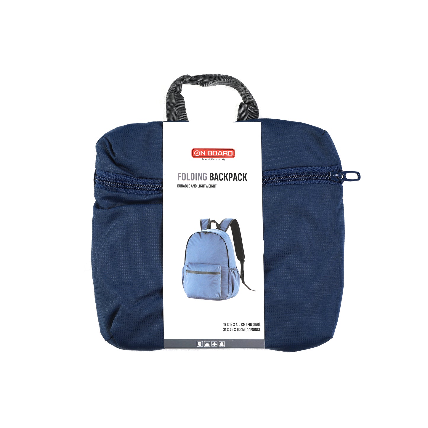 On Board Foldable Backpack - Blue