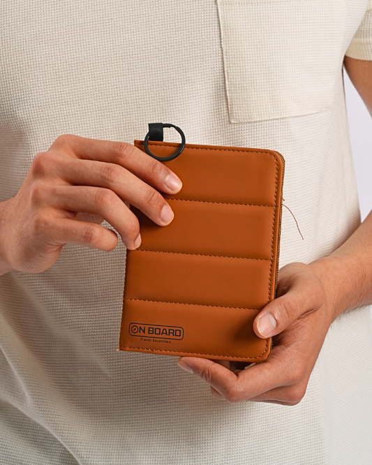 On Board Passport & Luggage Tag Set - Brown