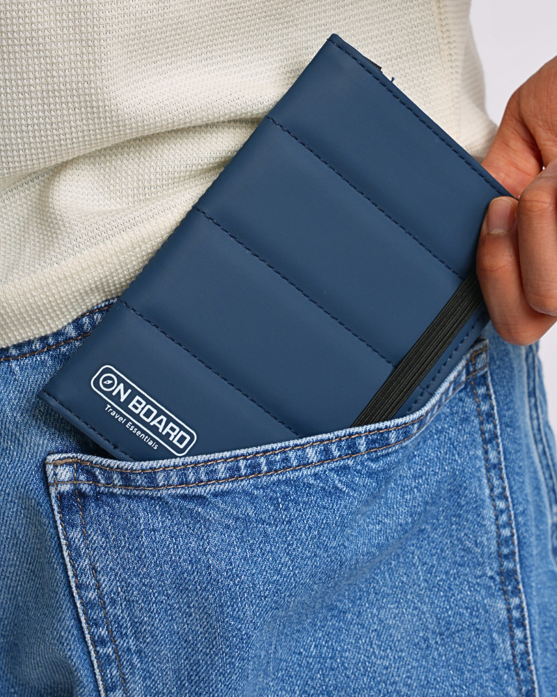 On Board Passport & Luggage Tag Set - Navy