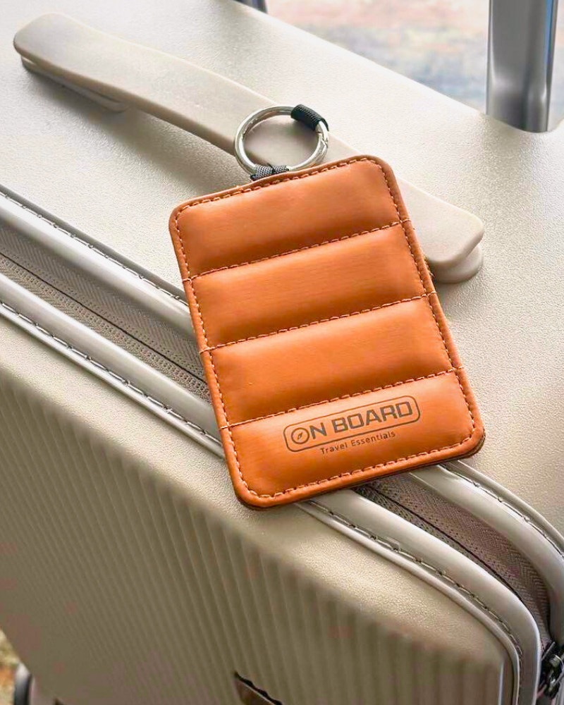 On Board Passport & Luggage Tag Set - Brown