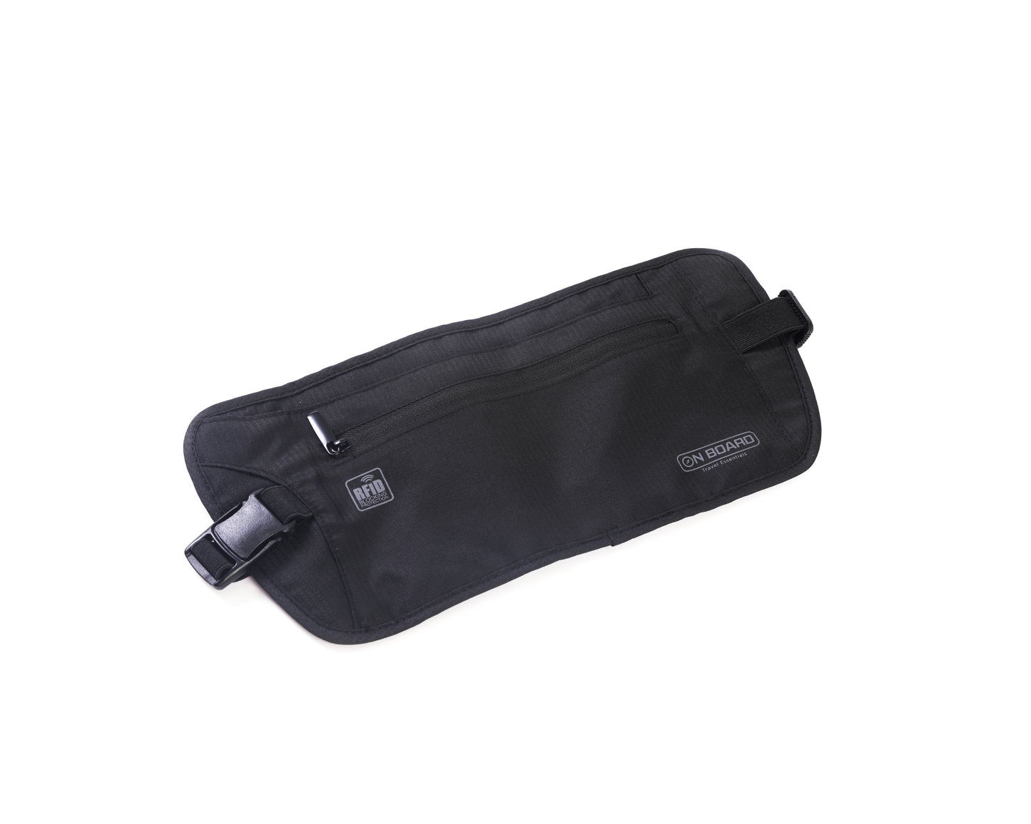 On Board RFID Security Waist Pouch - Black