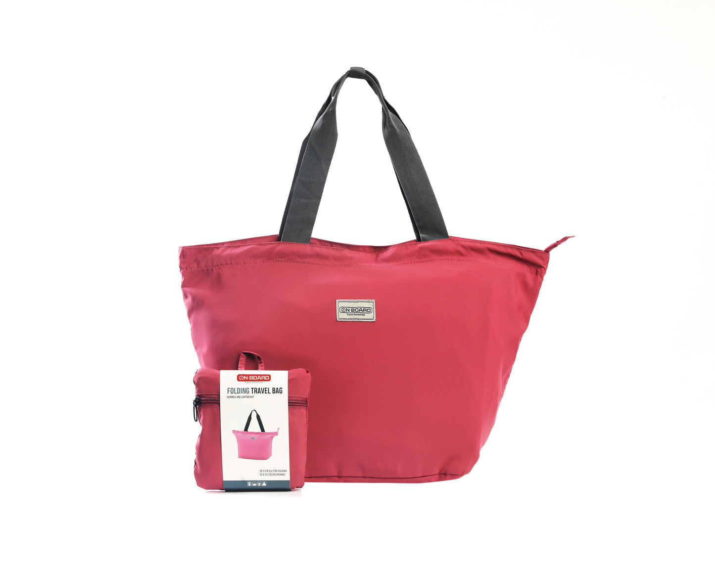On Board Foldable Tote Bag - Pink