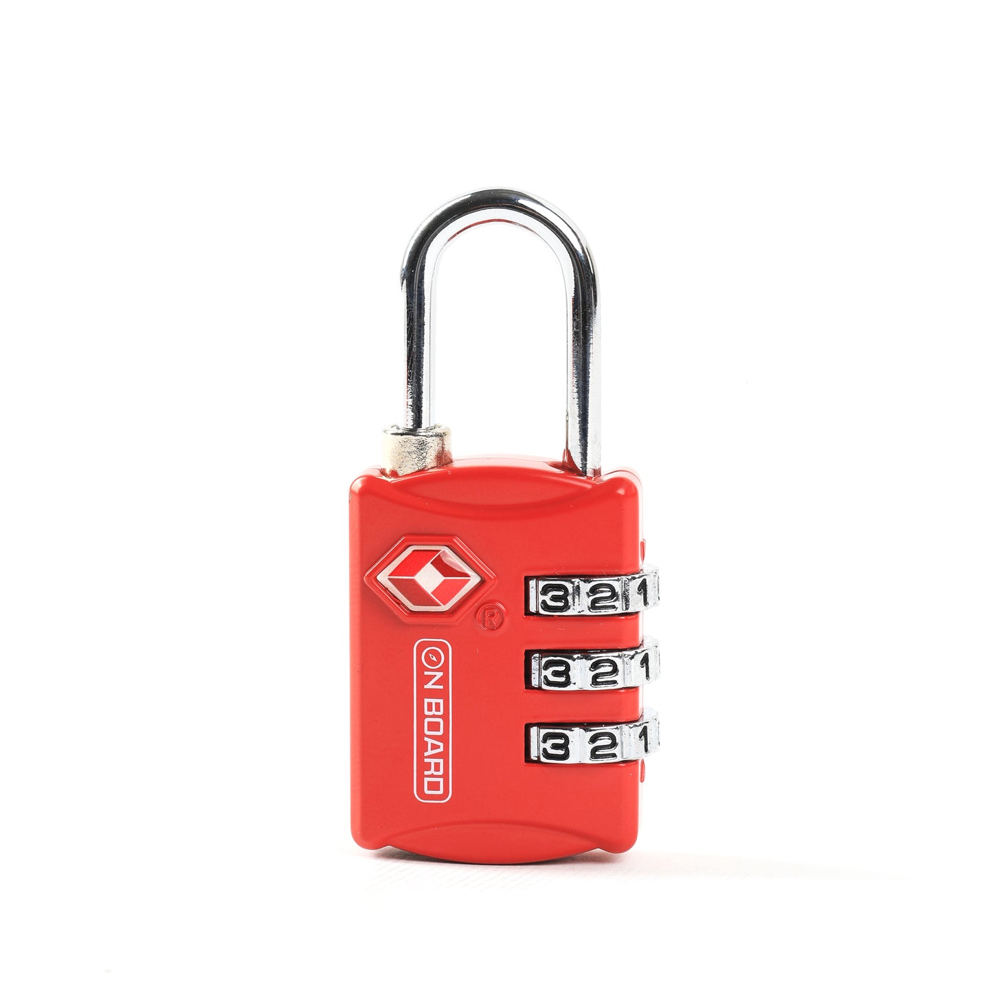 On Board 3-Dial Combi TSA Lock - Red