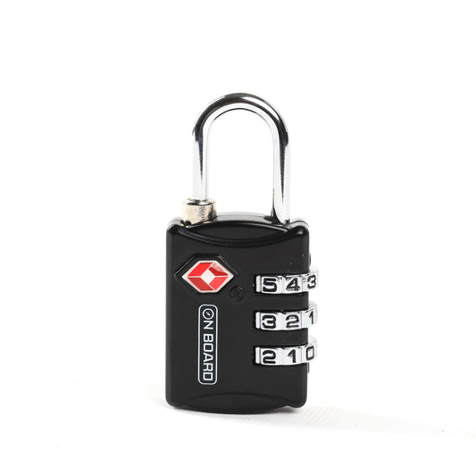 On Board 3-Dial Combi TSA Lock - Black