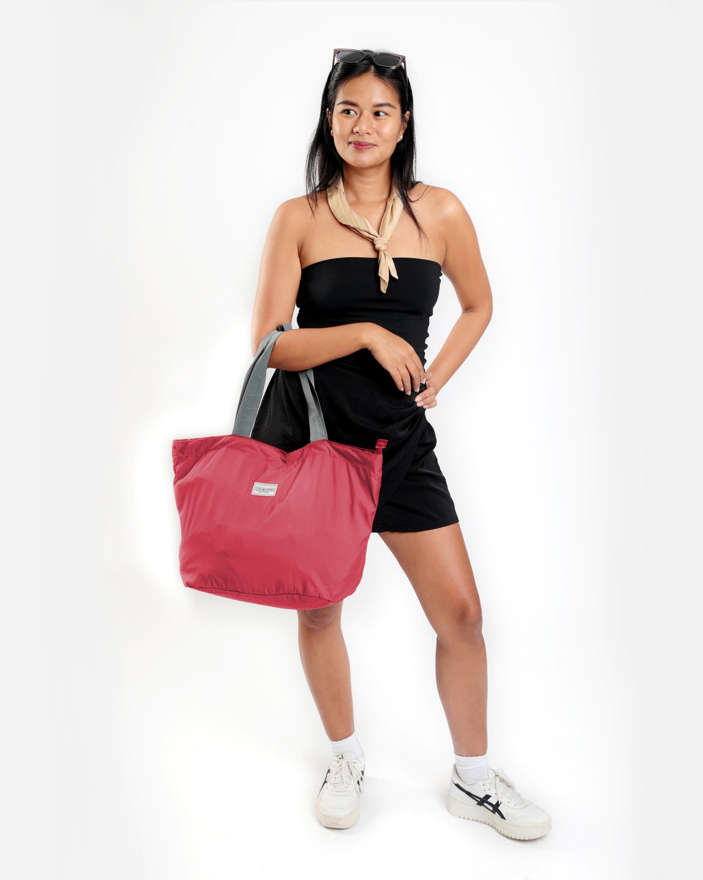 On Board Foldable Tote Bag - Pink