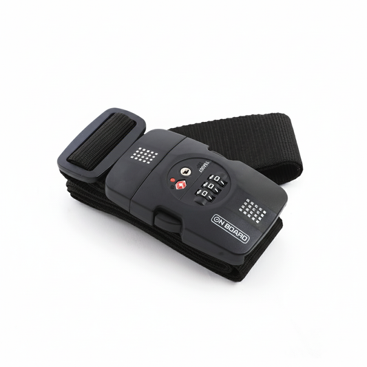 On Board Luggage Strap w/ TSA Lock - Black