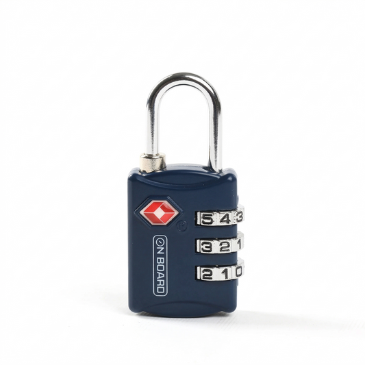 On Board 3-Dial Combi TSA Lock - Blue